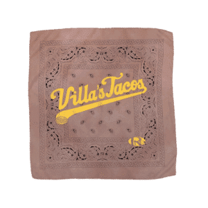 Rust hand-dyed Villa's Tacos bandana